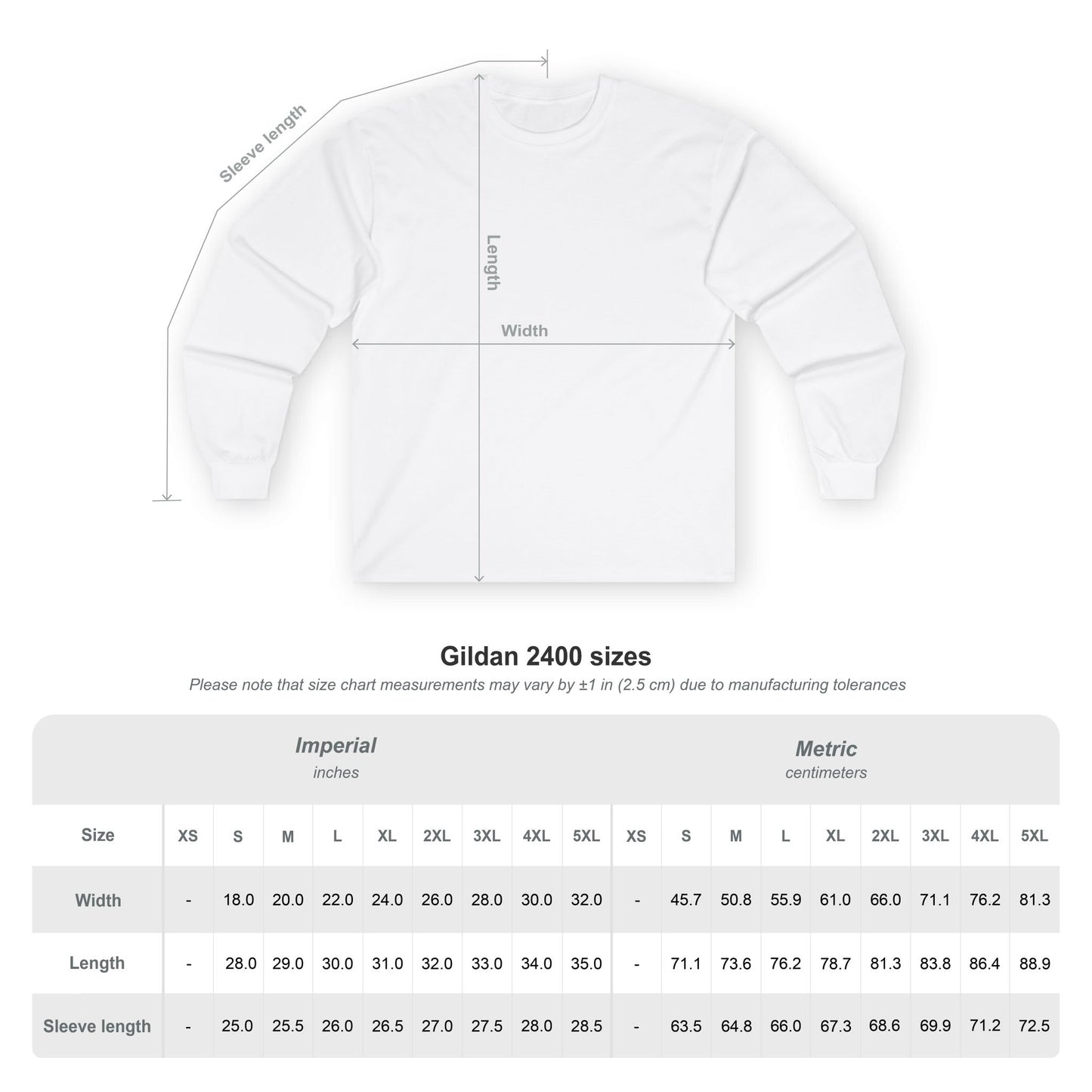 Long Sleeve Tee — Mini Smiley Emblem Chest Print