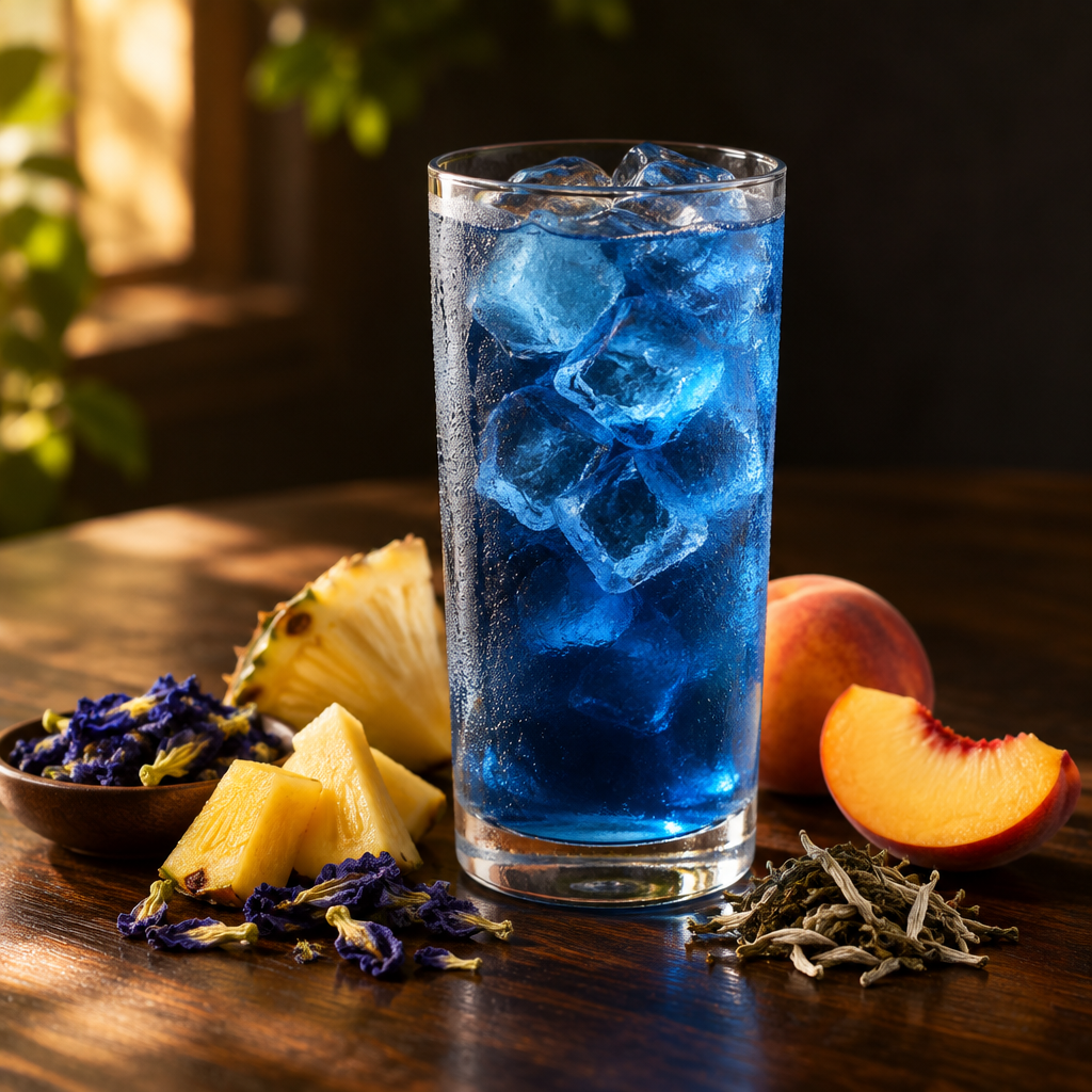 Butterfly Blue iced tea lifestyle image