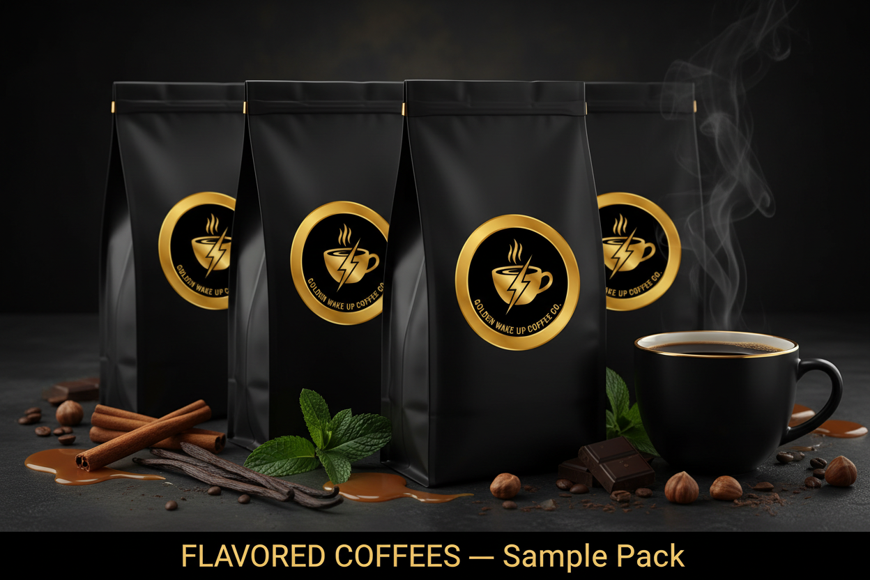 Flavored Coffees Sample Pack Ad