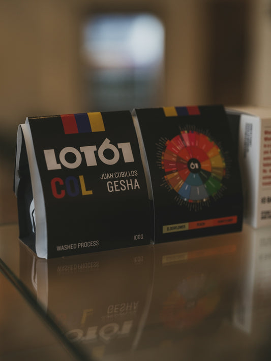 Two bags of lotó1 col gesha coffee