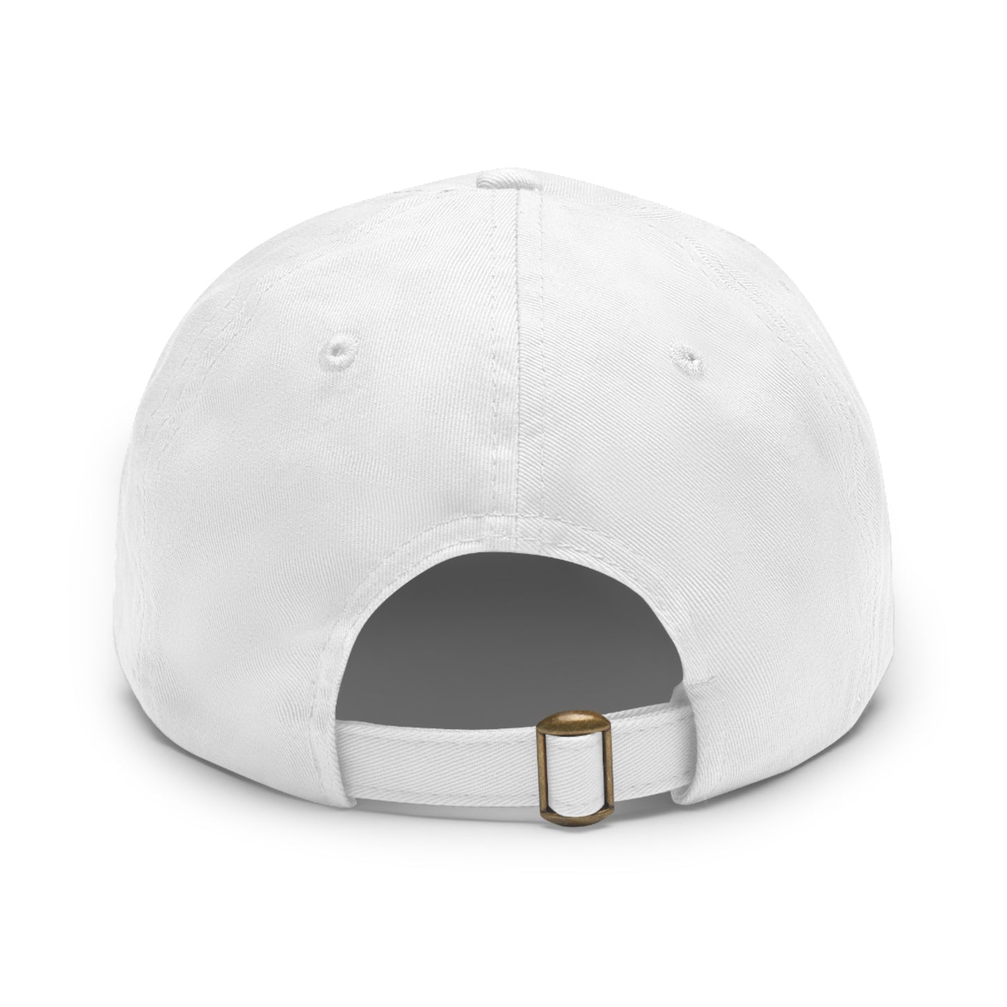 Coffee Lover Leather Patch Dad Hat — Gold Emblem Casual Cap