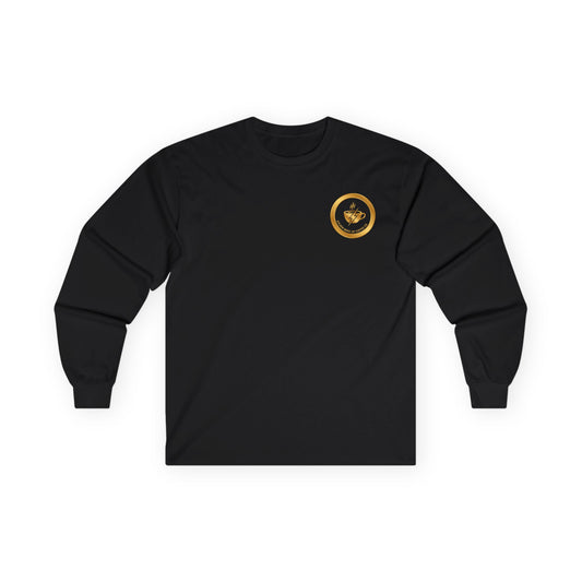 Long Sleeve Tee — Mini Smiley Emblem Chest Print
