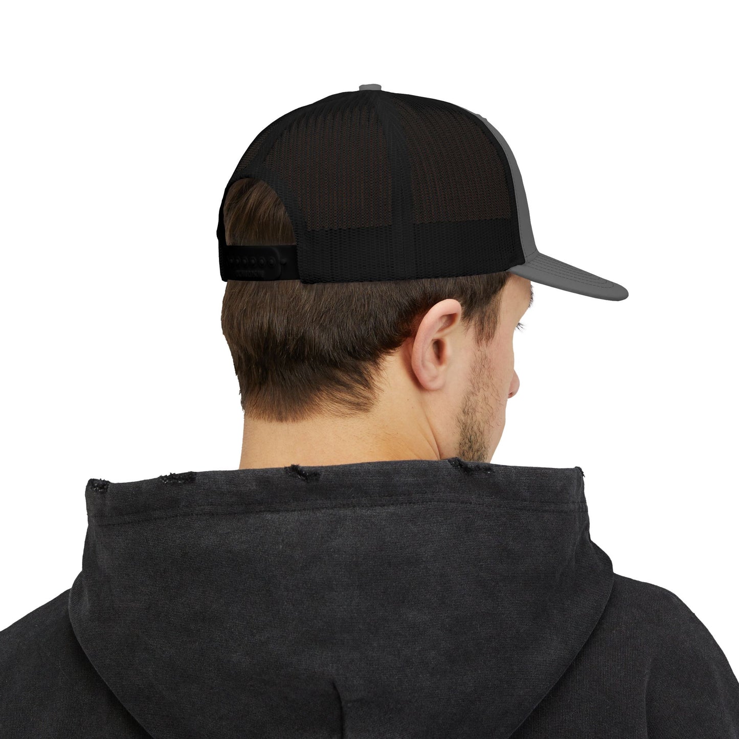 Coffee Lightning Snapback Trucker Cap — "Rise Up Golden" Espresso Design