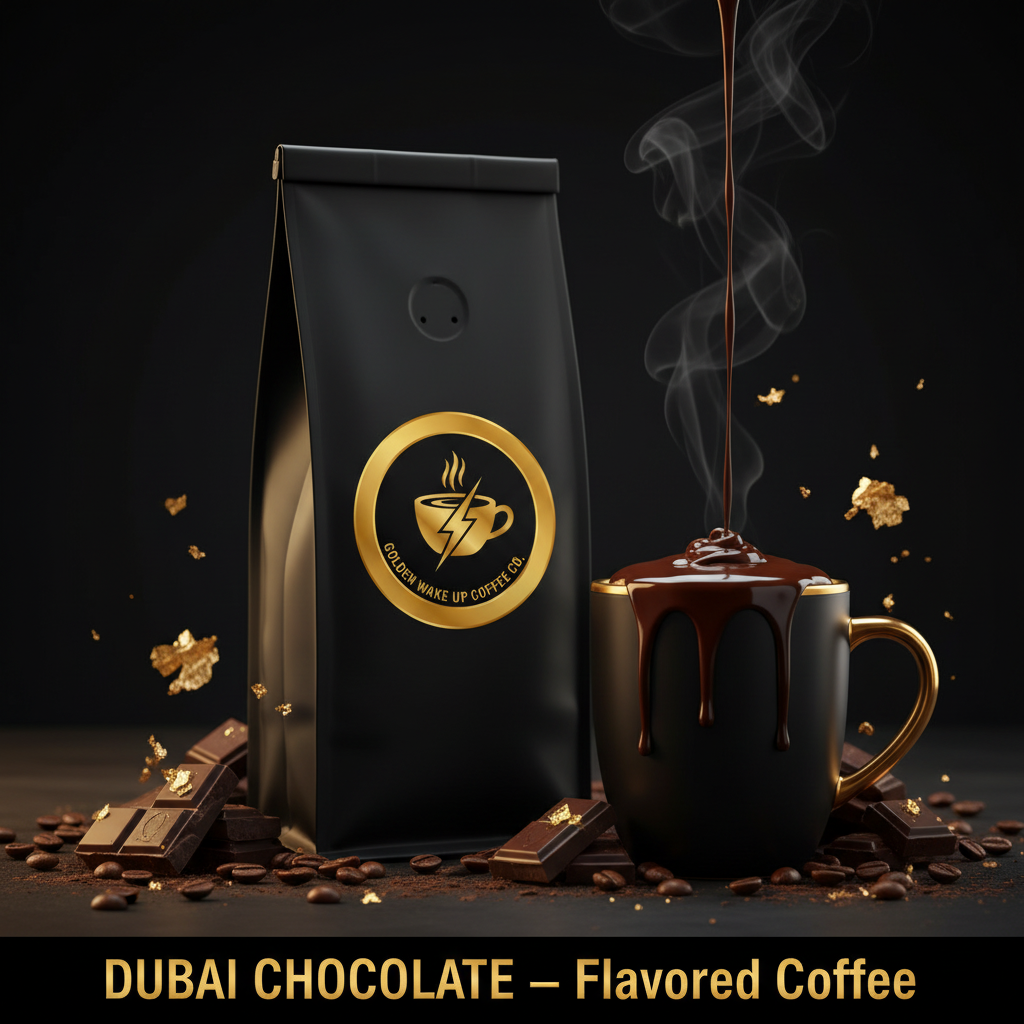 Dubai Chocolate Flavored Coffee Ad
